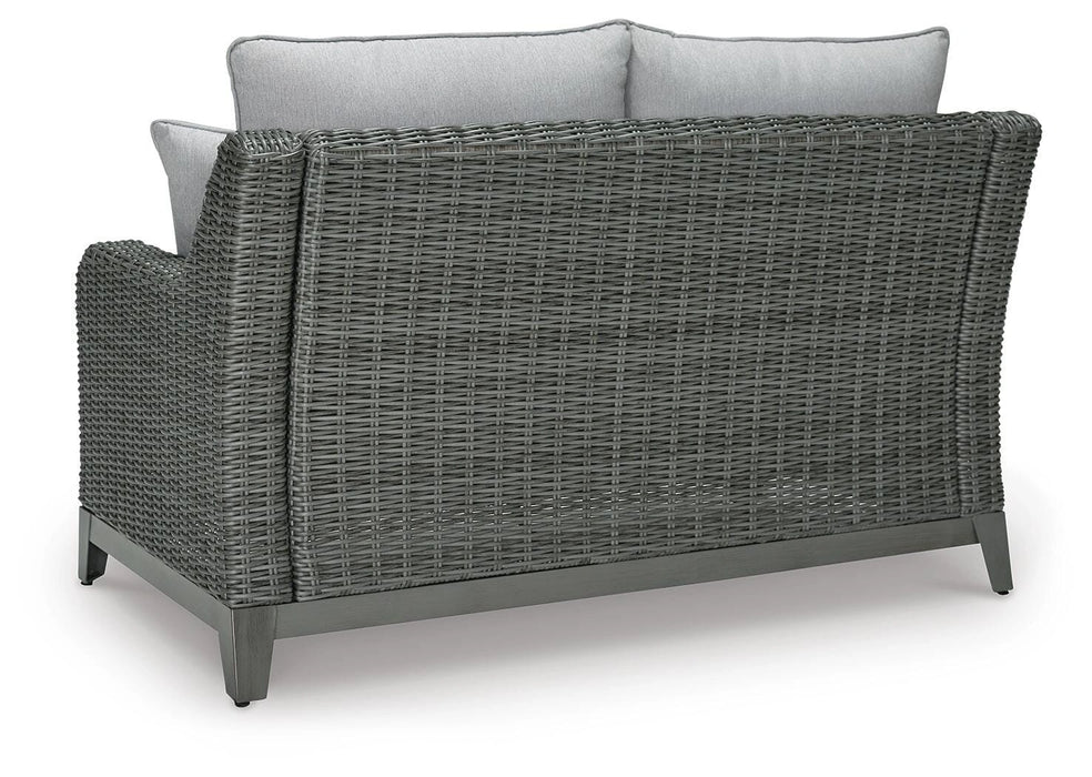 Elite Park Outdoor Loveseat with Cushion - Dream Home Furniture & Mattress (Waite Park, MN)