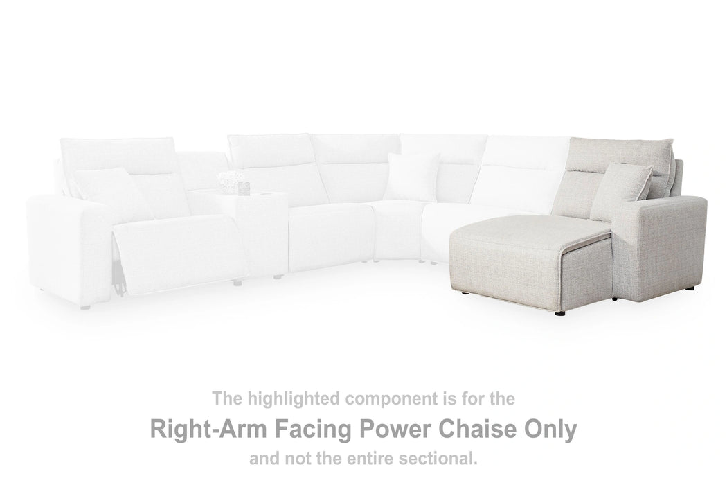 Modmax II Power Reclining Sectional with Chaise and Console - Dream Home Furniture & Mattress (Waite Park, MN)