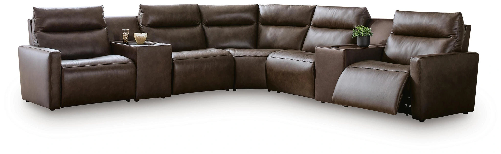 ModZ Power Reclining Sectional with Audio Consoles - Dream Home Furniture & Mattress (Waite Park, MN)