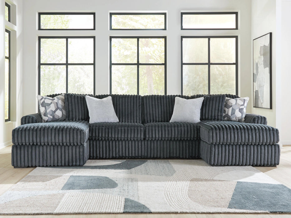 Midnight-Madness Sectional with Chaise - Dream Home Furniture & Mattress (Waite Park, MN)