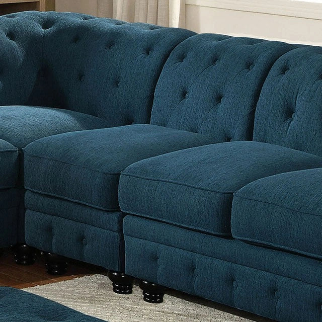 Stanford Armless Chair Teal - Dream Home Furniture & Mattress (Waite Park, MN)