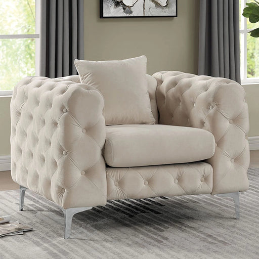 SAPPHIRA Chair, Beige - Dream Home Furniture & Mattress (Waite Park, MN)