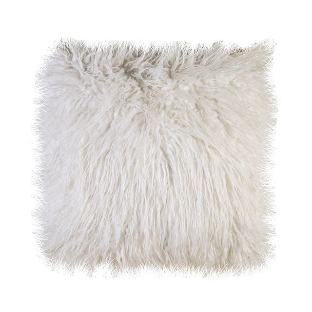 Sheri White 20" X 20" Pillow, Shaggy White (2/CTN) - Dream Home Furniture & Mattress (Waite Park, MN)