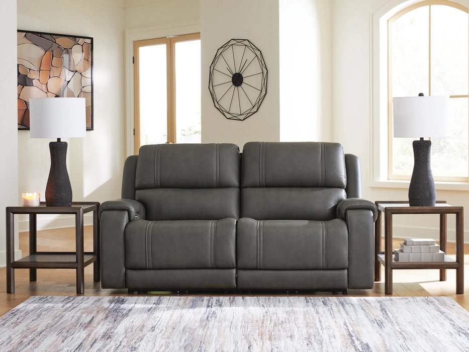 5Z - Pittson Power Reclining Sectional Loveseat - Dream Home Furniture & Mattress (Waite Park, MN)