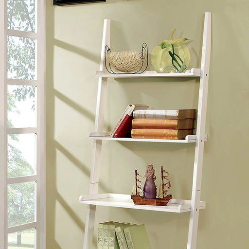 Sion White Ladder Shelf - Dream Home Furniture & Mattress (Waite Park, MN)