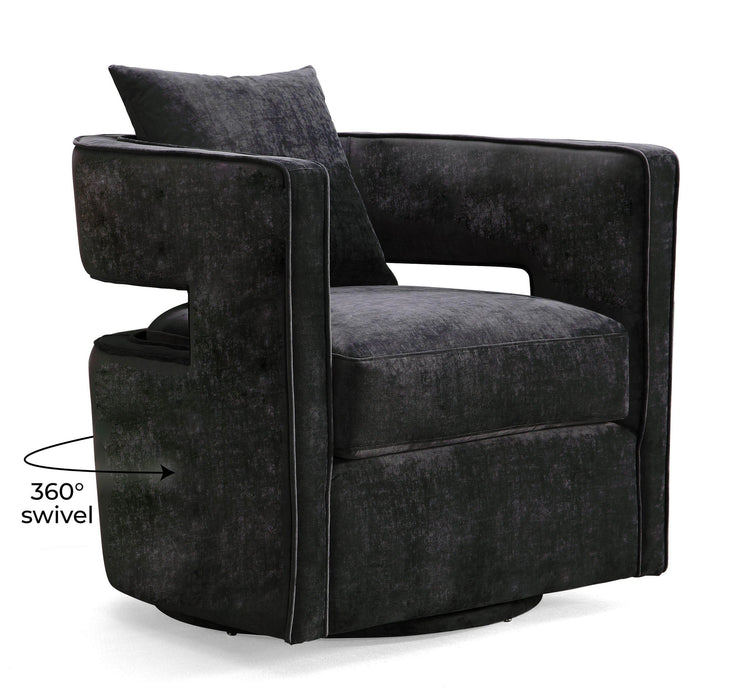 Kennedy Performance Velvet Swivel Accent Chair