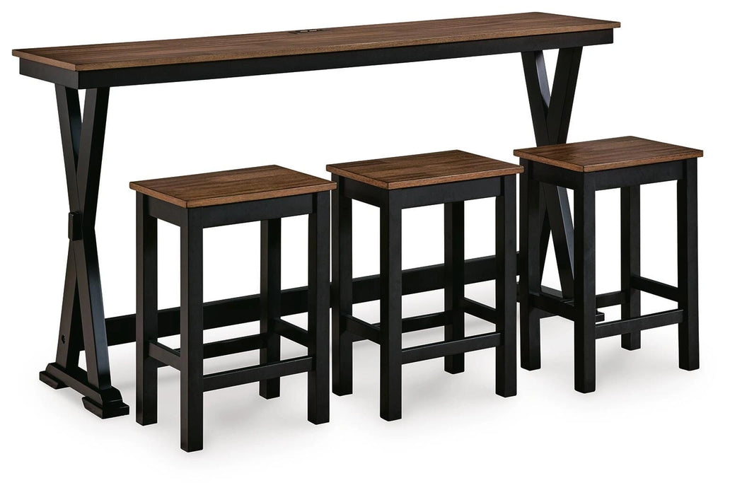 Wildenauer Counter Height Dining Table and 3 Barstools Set - Dream Home Furniture & Mattress (Waite Park, MN)