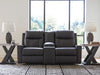Mackmenville Reclining Loveseat with Console - Dream Home Furniture & Mattress (Waite Park, MN)
