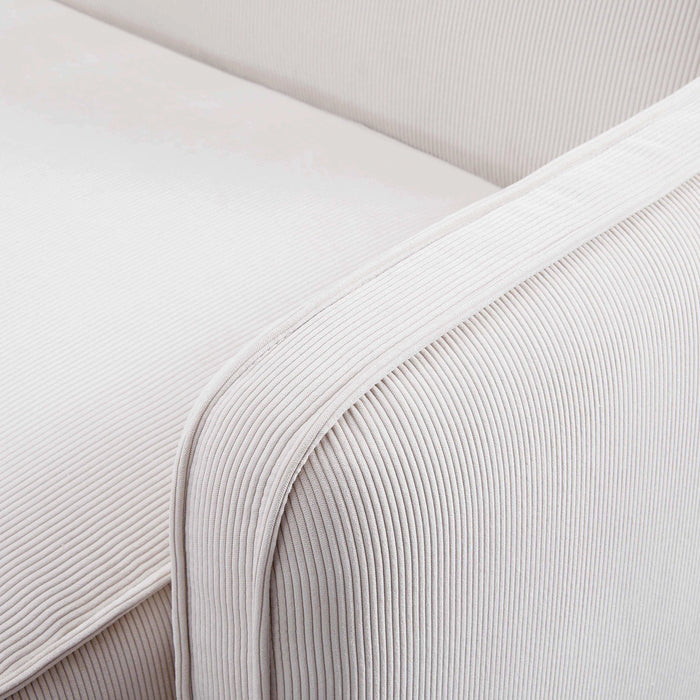 Travie Performance Corduroy Velvet Corner Chair