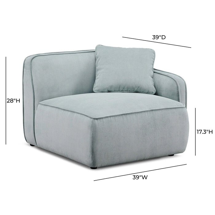 Travie Performance Corduroy Velvet Corner Chair