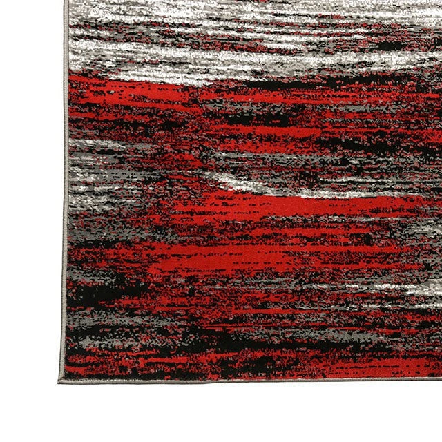 Sivas Area Rug Black and Red - Dream Home Furniture & Mattress (Waite Park, MN)