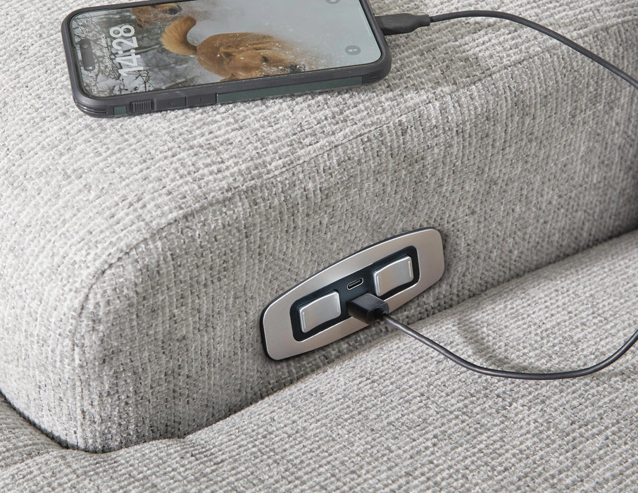 Acklen Place Power Reclining Sectional with Storage Console - Dream Home Furniture & Mattress (Waite Park, MN)