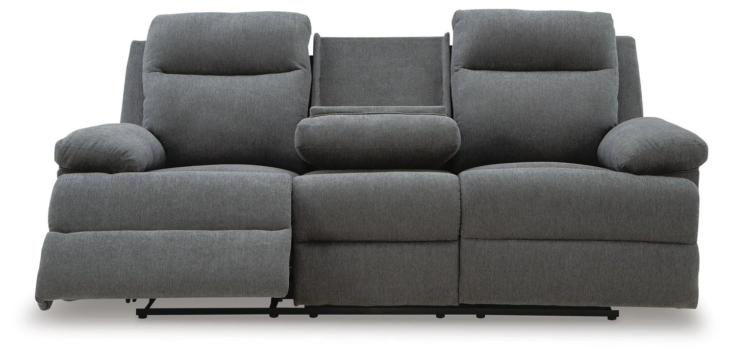 Side-Swipe Reclining Sofa with Drop Down Table - Dream Home Furniture & Mattress (Waite Park, MN)