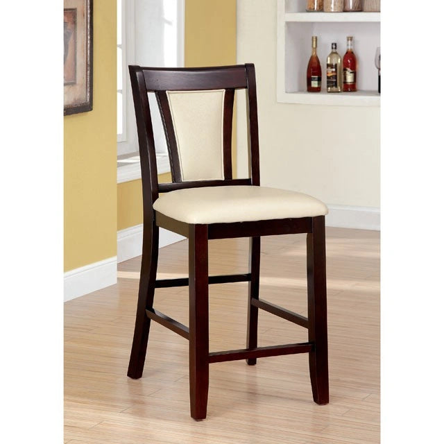 BRENT II Dark Cherry/Ivory Counter Ht. Chair (2/CTN) - Dream Home Furniture & Mattress (Waite Park, MN)