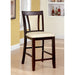 BRENT II Dark Cherry/Ivory Counter Ht. Chair (2/CTN) - Dream Home Furniture & Mattress (Waite Park, MN)