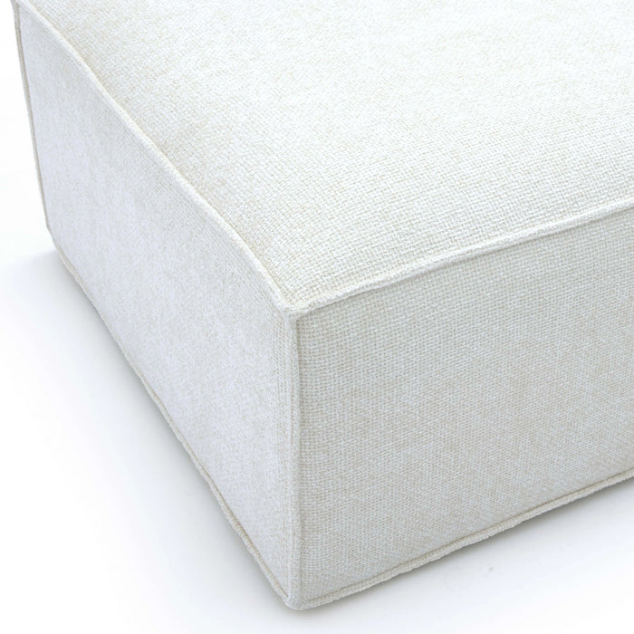 Mindy Performance Chenille Basketweave Ottoman