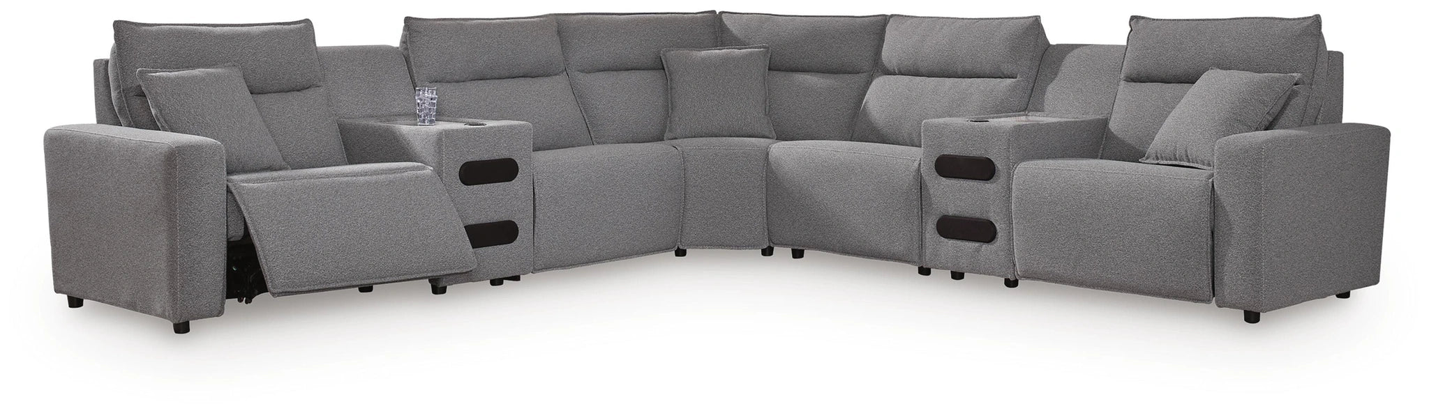 Modmax Power Reclining Sectional with Chaise - Dream Home Furniture & Mattress (Waite Park, MN)