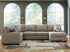Newellen Sleeper Sectional with Chaise - Dream Home Furniture & Mattress (Waite Park, MN)