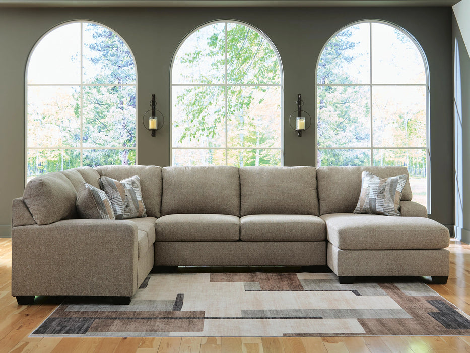 Newellen Sleeper Sectional with Chaise - Dream Home Furniture & Mattress (Waite Park, MN)
