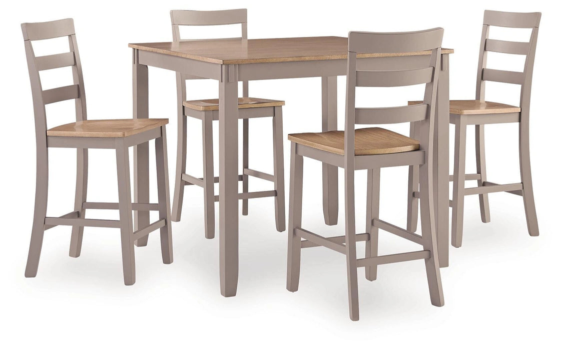 Harperfeld Counter Height Dining Table and 4 Counter Stools - Dream Home Furniture & Mattress (Waite Park, MN)