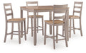Harperfeld Counter Height Dining Table and 4 Counter Stools - Dream Home Furniture & Mattress (Waite Park, MN)