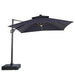 Sano 10 Ft Square Umbrella w/ Double Top w/ LED Light + 37" Large Base - Dream Home Furniture & Mattress (Waite Park, MN)