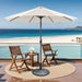 Soli 9' Outdoor Umbrella w/ Auto Tilt + 21" Round Base - Dream Home Furniture & Mattress (Waite Park, MN)