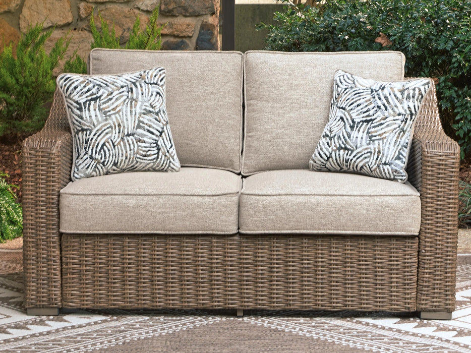 Laguna Heights Outdoor Loveseat with Cushion - Dream Home Furniture & Mattress (Waite Park, MN)