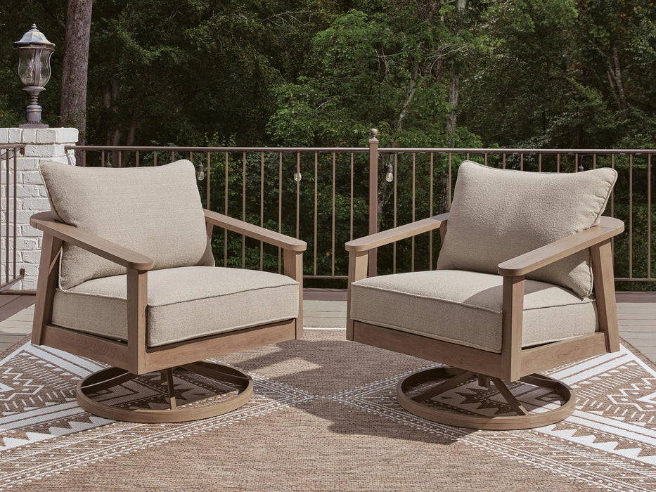 Harmony Headlands Outdoor Swivel Lounge with Cushion - Dream Home Furniture & Mattress (Waite Park, MN)