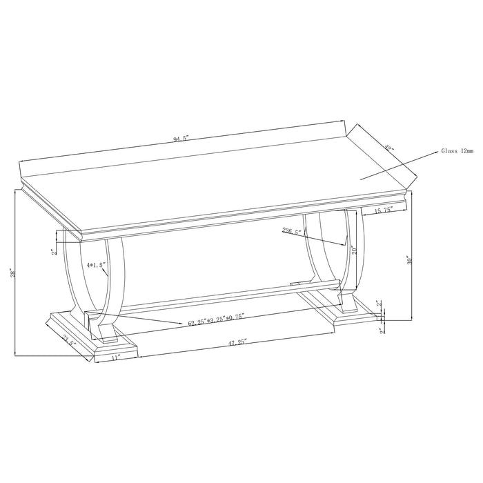Antoine Dining Table - Dream Home Furniture & Mattress (Waite Park, MN)