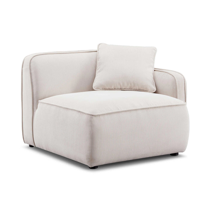 Travie Performance Corduroy Velvet Corner Chair
