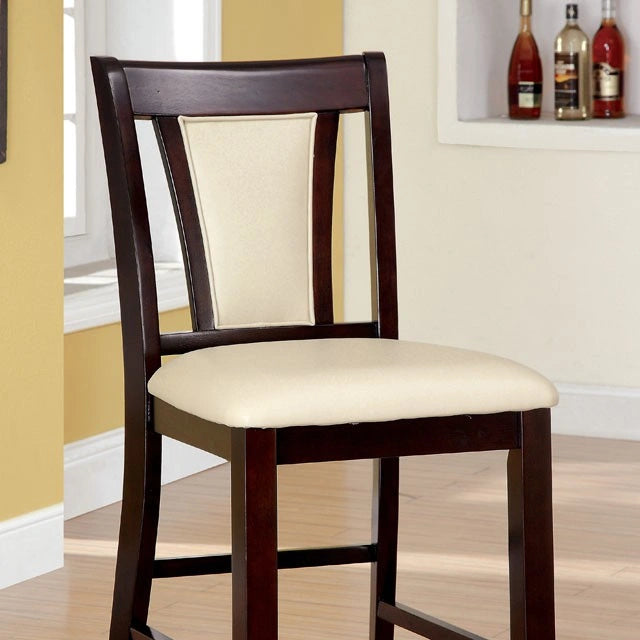 BRENT II Dark Cherry/Ivory Counter Ht. Chair (2/CTN) - Dream Home Furniture & Mattress (Waite Park, MN)