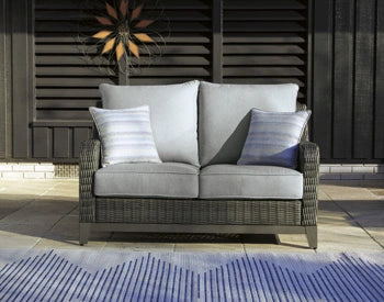 Elite Park Outdoor Loveseat with Cushion - Dream Home Furniture & Mattress (Waite Park, MN)