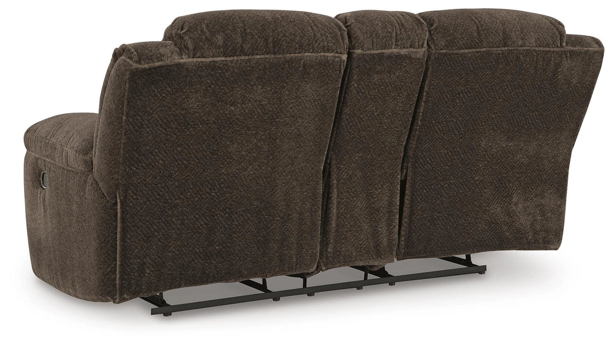 Frohn Reclining Loveseat with Console - Dream Home Furniture & Mattress (Waite Park, MN)