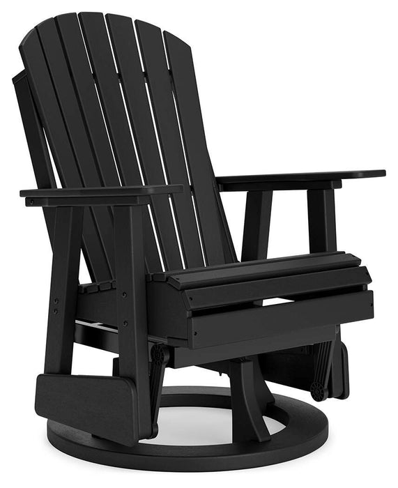 Hyland wave Outdoor Swivel Glider Chair - Dream Home Furniture & Mattress (Waite Park, MN)