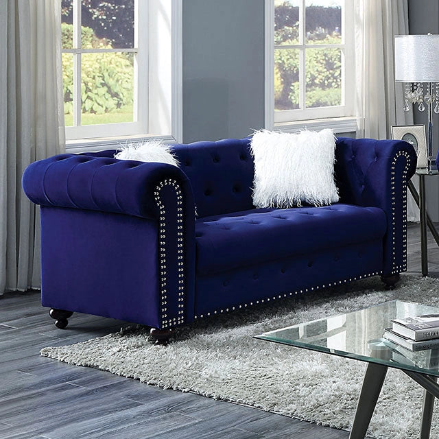 GIACOMO Loveseat, Blue - Dream Home Furniture & Mattress (Waite Park, MN)