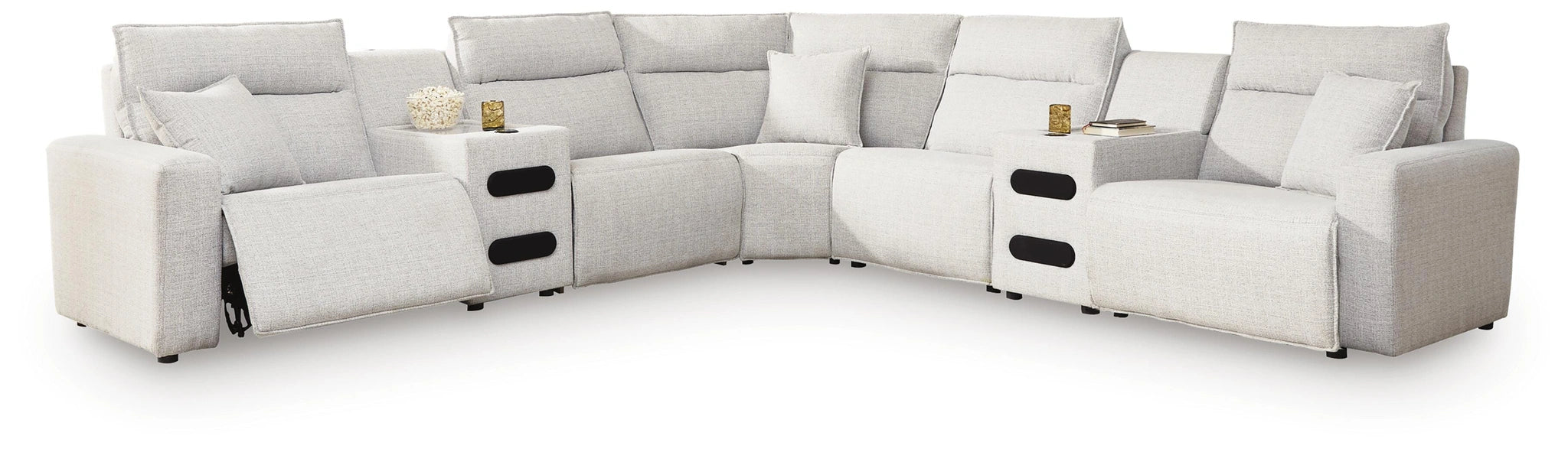 Modmax II Power Reclining Sectional with Audio Consoles - Dream Home Furniture & Mattress (Waite Park, MN)