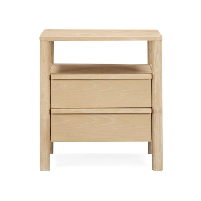 Tyra 22" Ash 2-Drawer Nightstand