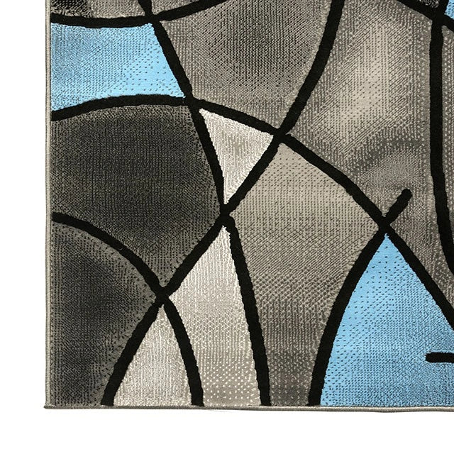 Sivas Area Rug Black & Blue - Dream Home Furniture & Mattress (Waite Park, MN)