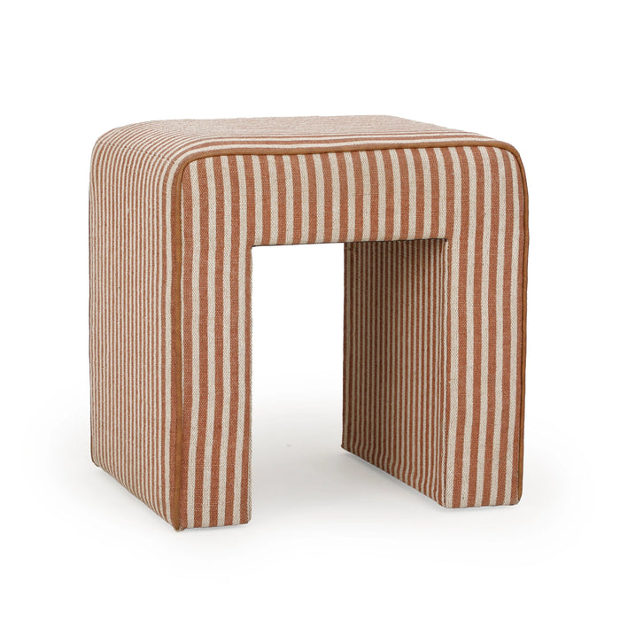 Byron Square Cotton Jute Ottoman
