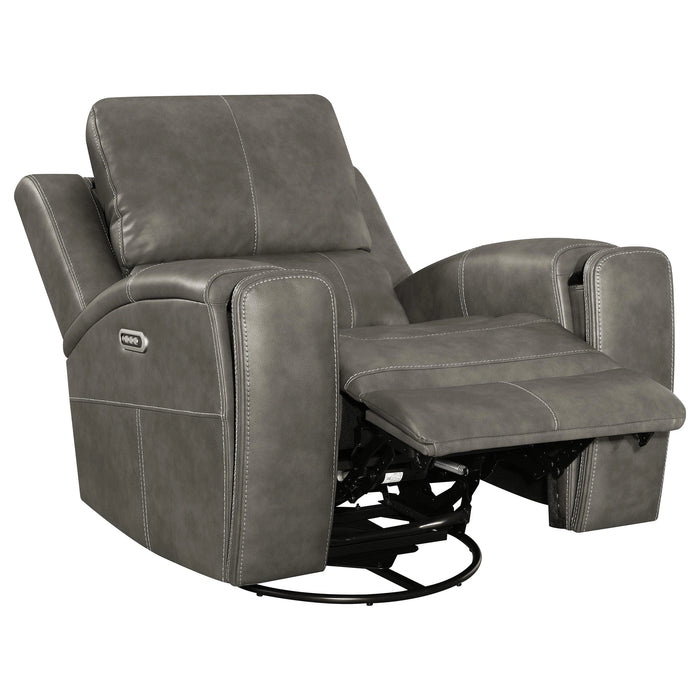 Brickston Triple Power Swivel Glider Recliner - Dream Home Furniture & Mattress (Waite Park, MN)