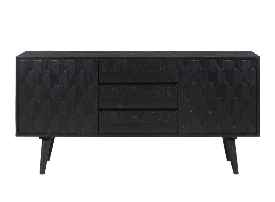 Valentina 59" Black Acacia Buffet