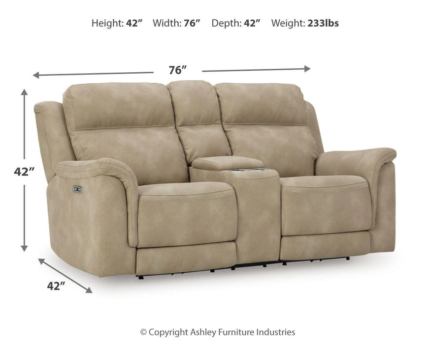 Next-Gen DuraPella Power Reclining Loveseat with Console - Dream Home Furniture & Mattress (Waite Park, MN)