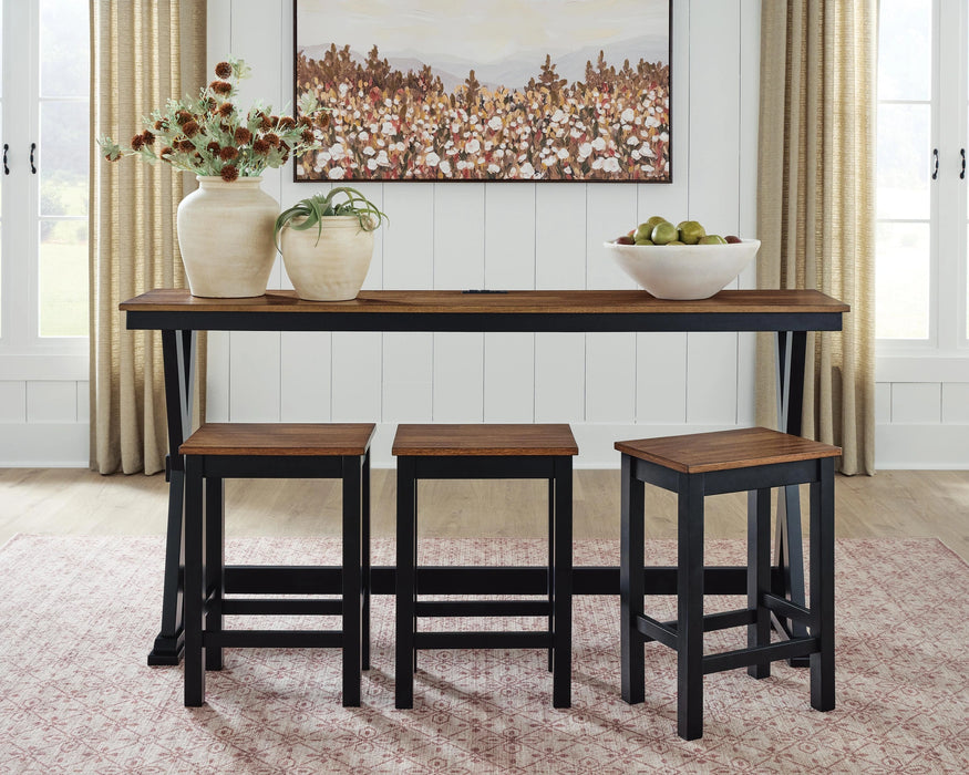 Wildenauer Counter Height Dining Table and 3 Barstools Set - Dream Home Furniture & Mattress (Waite Park, MN)