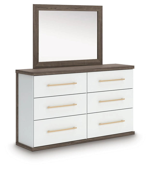 Kendanport Dresser and Mirror - Dream Home Furniture & Mattress (Waite Park, MN)