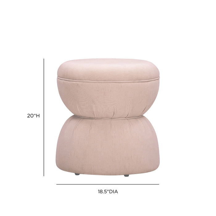 Tomlin Ruched Performance Fabric Game Ottoman