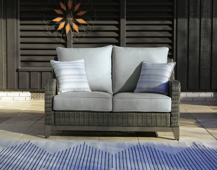 Elite Park Outdoor Loveseat with Cushion - Dream Home Furniture & Mattress (Waite Park, MN)