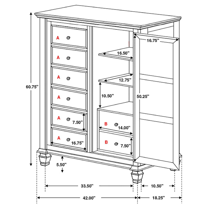 Sandy Beach Door Chest