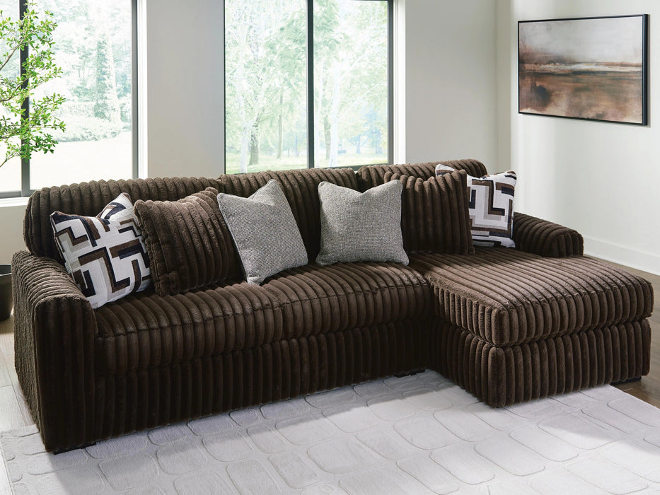 Midnight-Madness Sectional Sofa with Chaise - Dream Home Furniture & Mattress (Waite Park, MN)