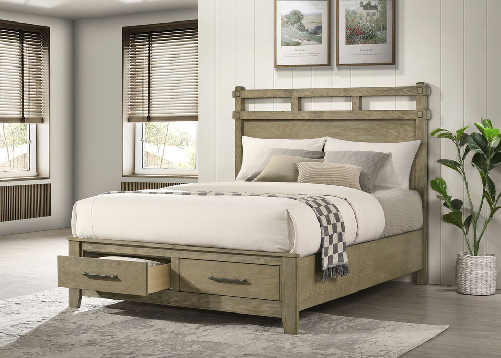 Hazlewood Panel Platform Storage Bed